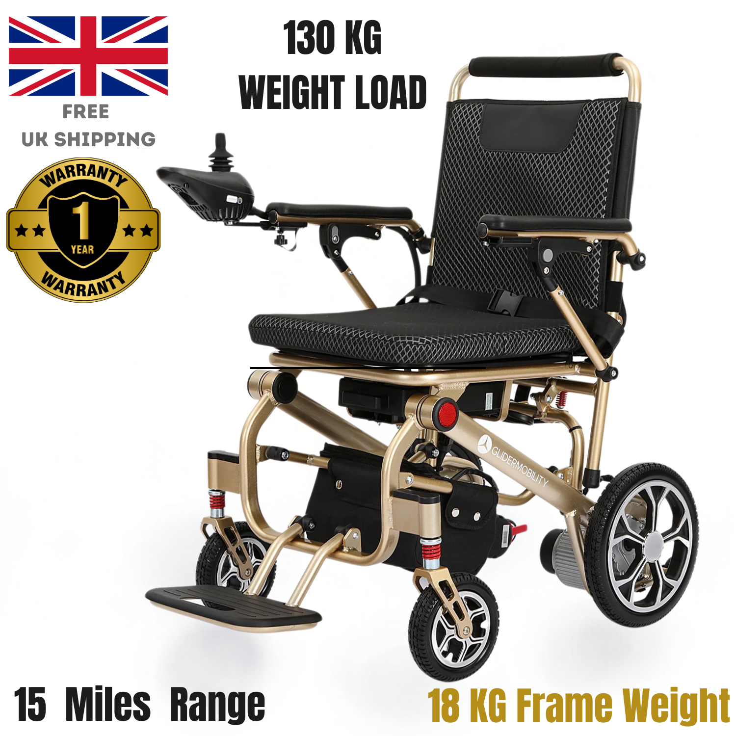 Glider Mobility UltraLite Folding Electric Wheelchair