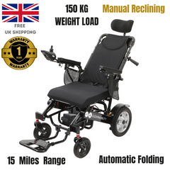 Glider Mobility Freedom Glide Manual Reclining Automatic Folding Electric Wheelchair